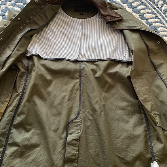 [J Crew] Waxed Cotton Belted Trench Coat - Picture 7 of 10
